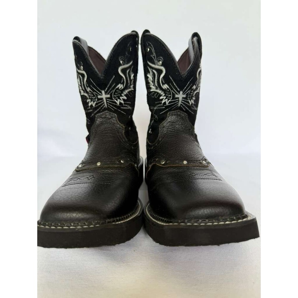 Justin Gypsy Black Leather Western Boots Women’s 9.5B L9977 - Picture 3 of 11